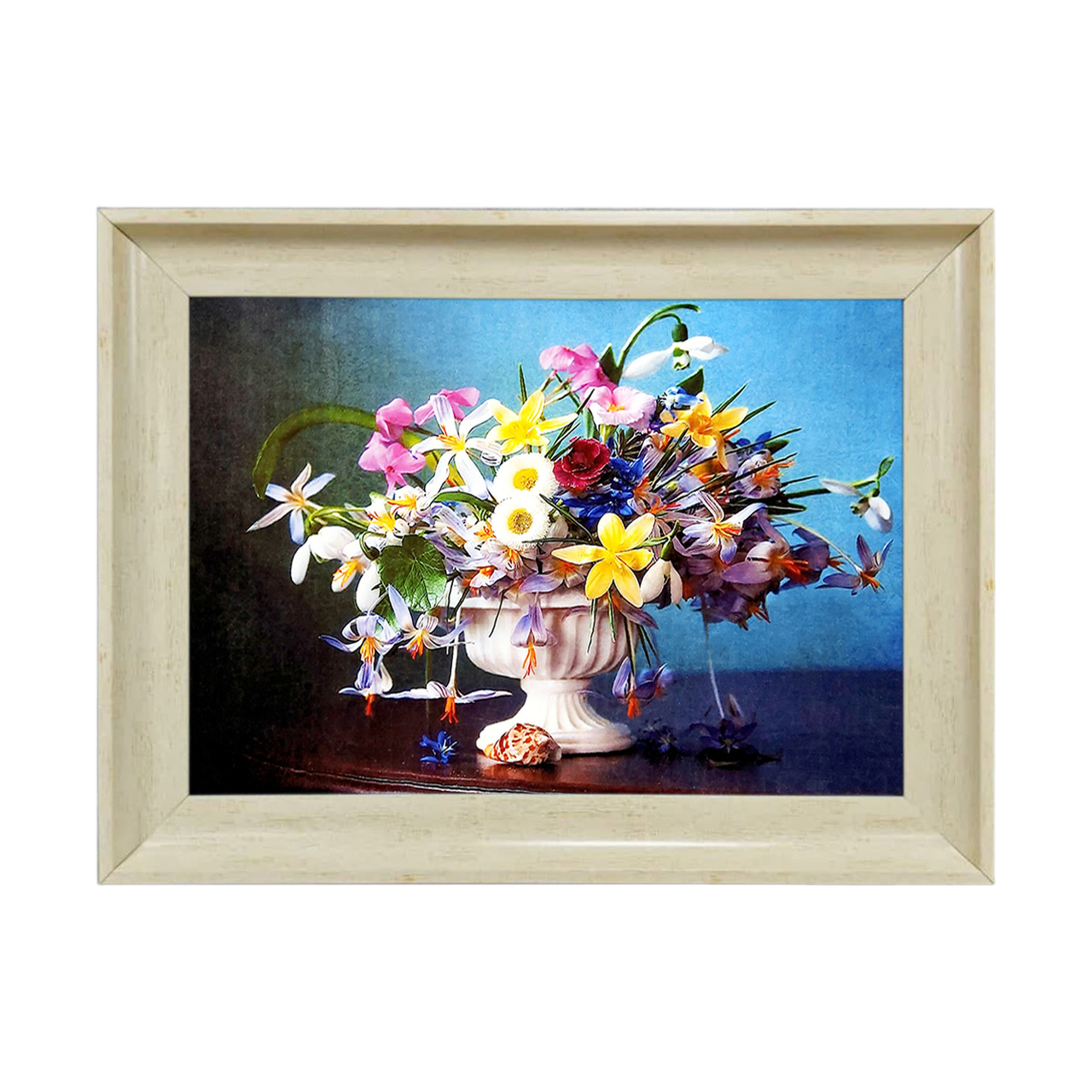 تابلو فرش چاپی طرح گل کد 12010 سایز 50×35 سانتی متری