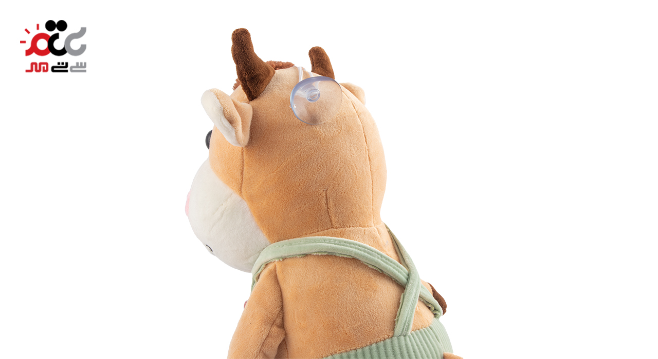عروسک آویز پولیشی طرح گاو لباس بندی کد 764