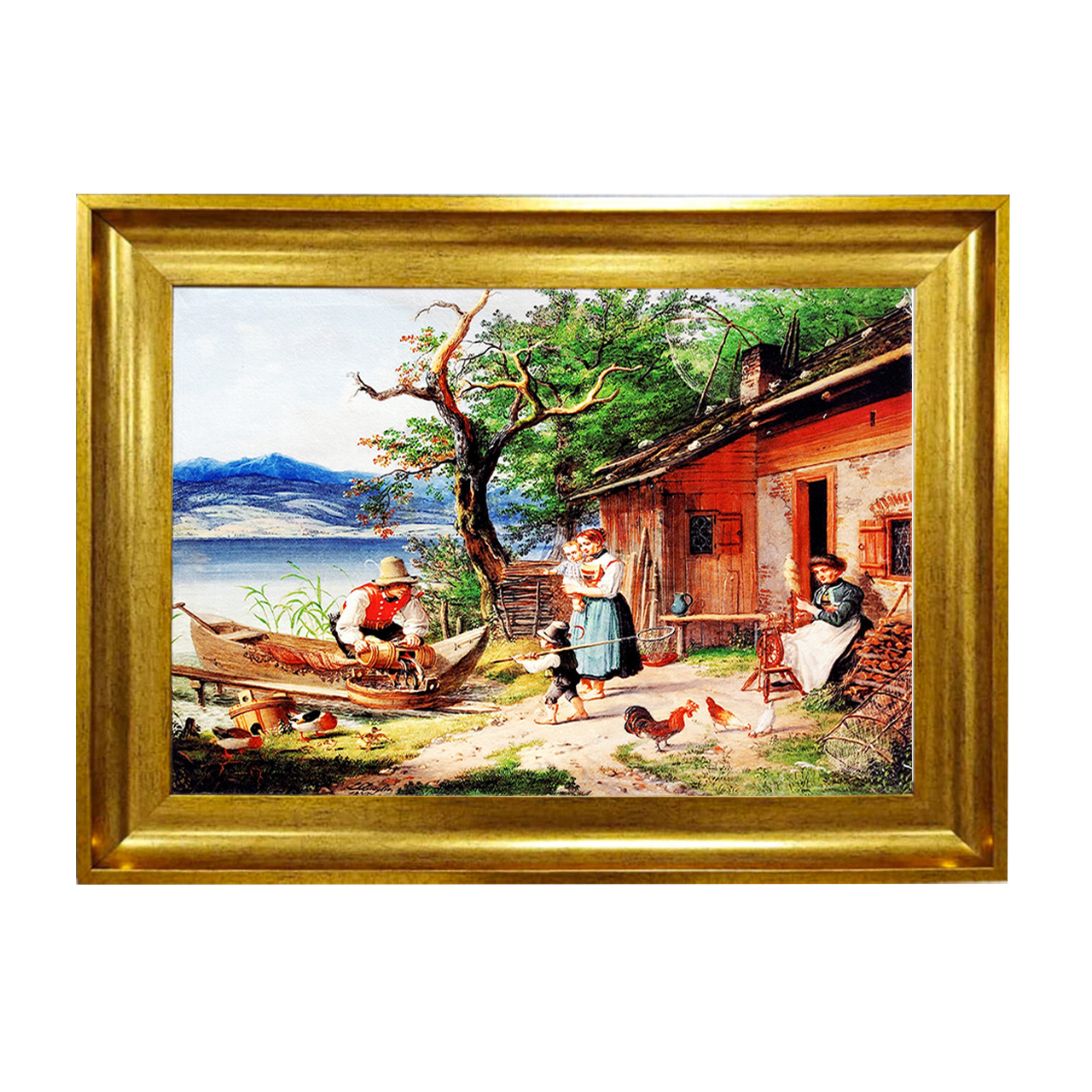 تابلو فرش چاپی طرح مزرعه کد 10272 سایز 50×50 سانتی متری