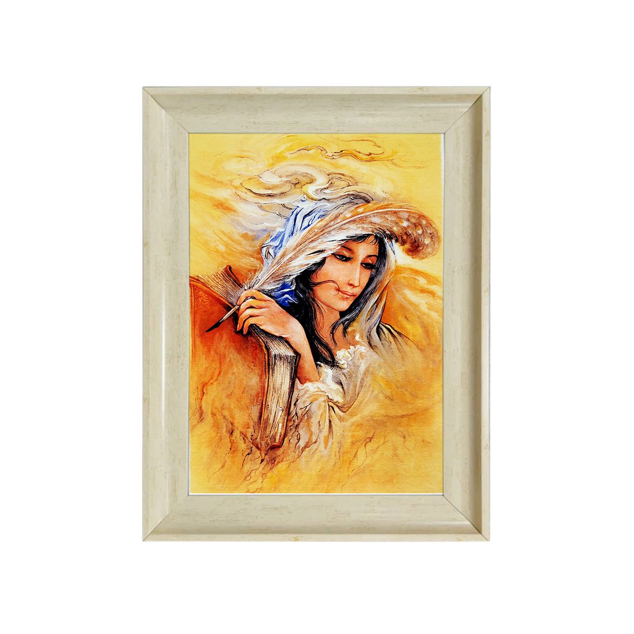 تابلو فرش چاپی طرح مینیاتوری کد 16016 سایز 50×35 سانتی متری