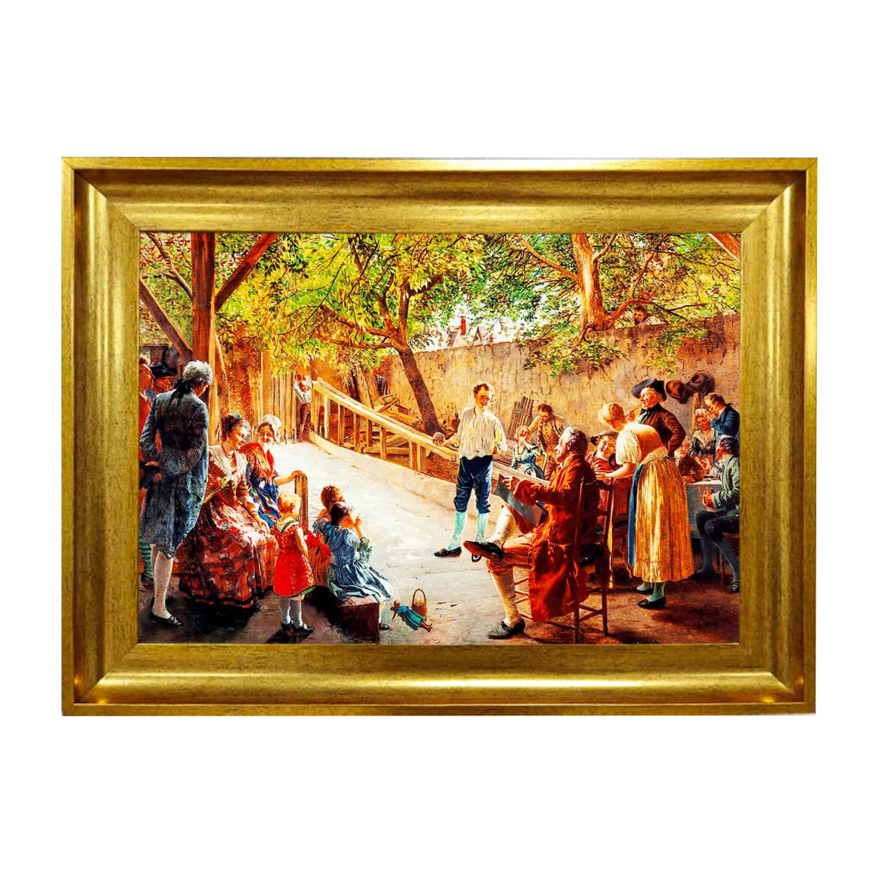 تابلو فرش چاپی طرح مهمانی کد 11082 سایز 50×50 سانتی متری