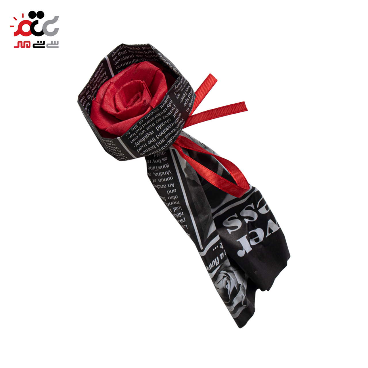 گل کاغذی مدل رز  قرمز