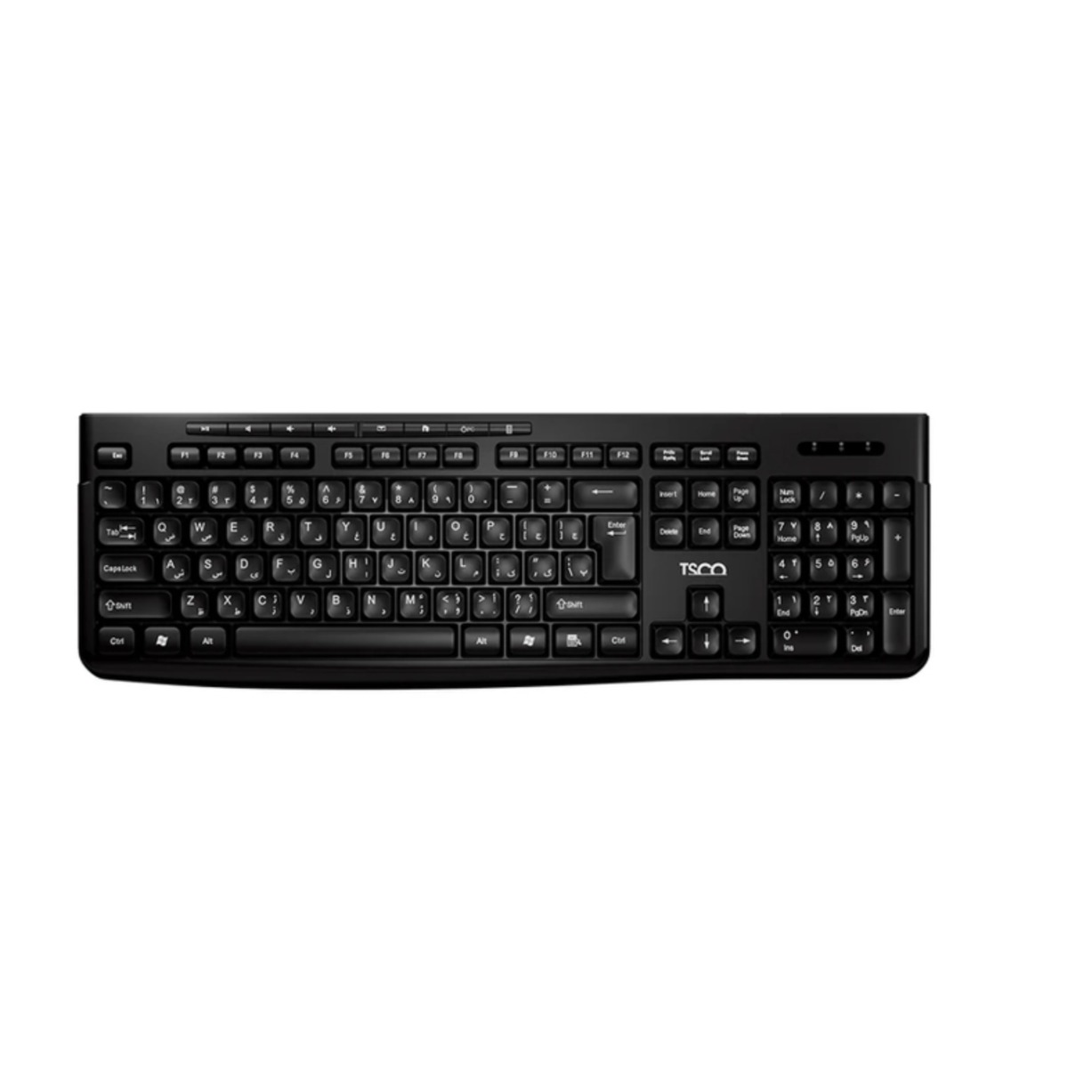 کیبورد بی سیم TSCO مدل TK 7007W - مشکی