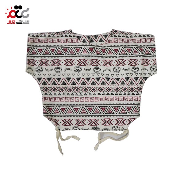 ست تیشرت و شلوار پارچه ای بچگانه  سفید طرح دار سایز 50