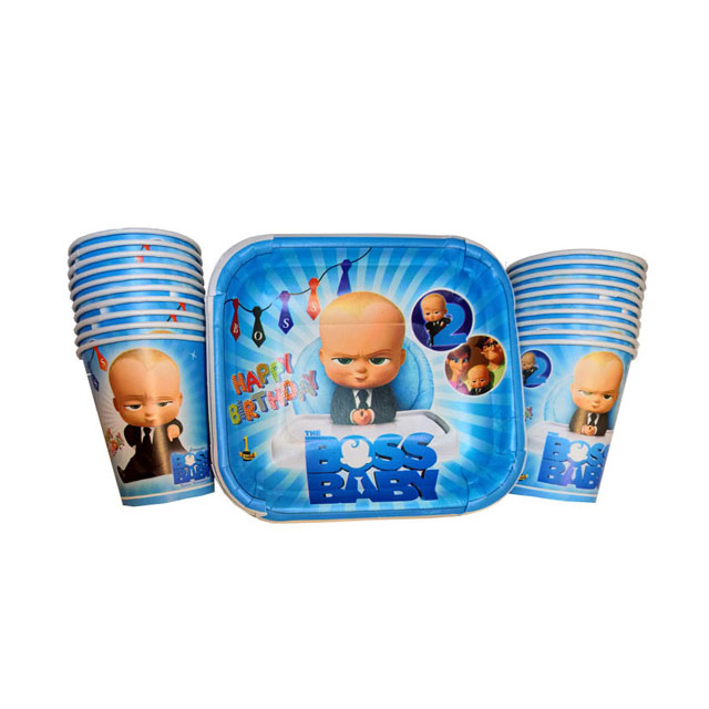 تم تولد پک بشقاب و لیوان مدل بچه رئیس 20 عددی