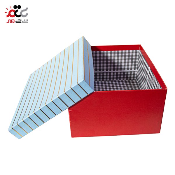جعبه کادویی مدل مستطیل طرح راهه راه سایز 6