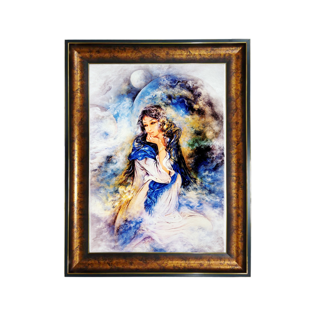 تابلو فرش چاپی طرح مینیاتوری کد 16001 سایز 50×50 سانتی متری