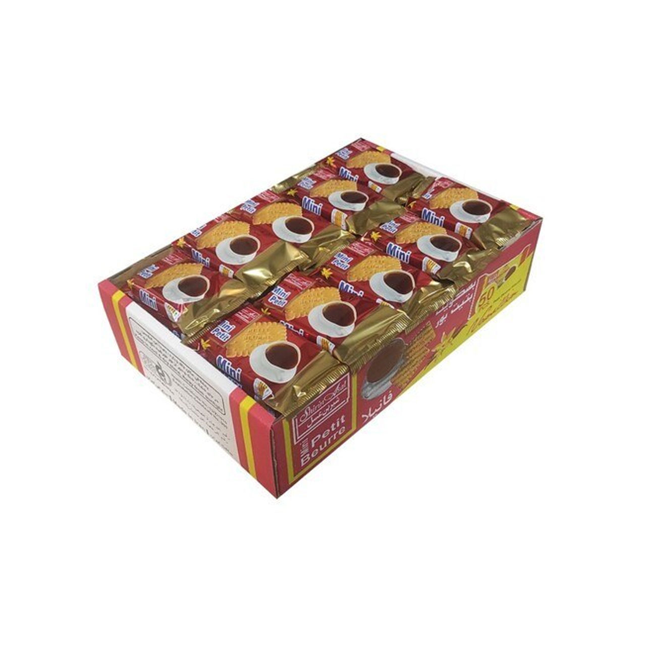 بیسکویت پتی بور شیری شیرین عسل 13 گرمی بسته 50 عددی