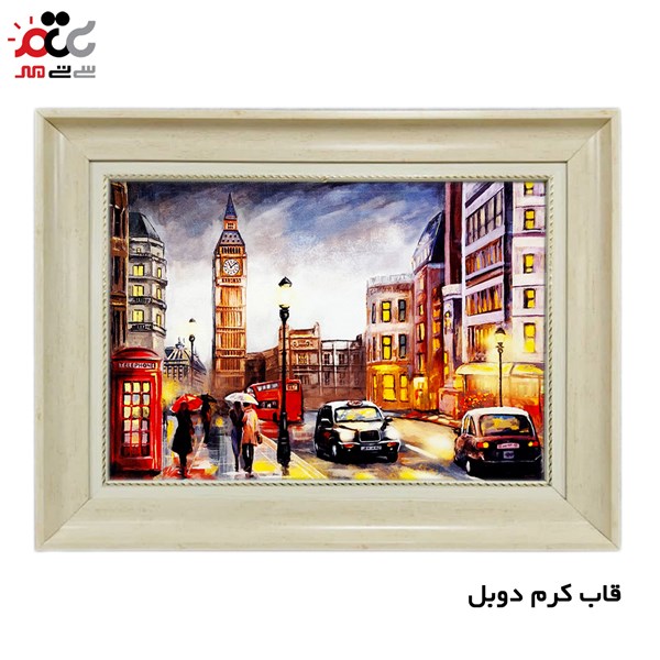 تابلو فرش چاپی طرح خیابان کد 10114 سایز 50×35 سانتی متری