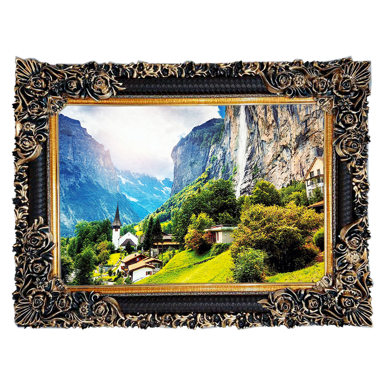 تابلو فرش چاپی طرح منظره کد 10053 سایز 70×50 سانتی متری