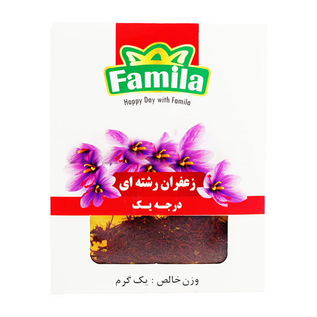 زعفران رشته ای درجه یک فامیلا 1 گرمی