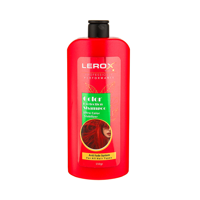 شامپو تثبیت کننده رنگ موی سر لروکس حجم 550 میلی لیتری
