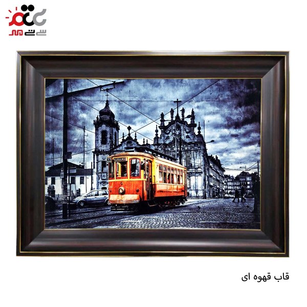 تابلو فرش طرح منظره زیبا خیابان لندن کد 10206 سایز 100*70 سانتی متری