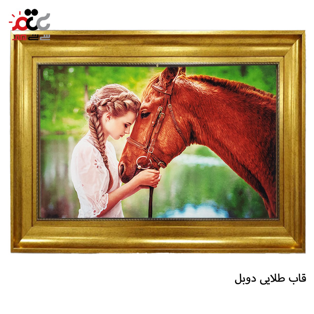 تابلو فرش چاپی طرح اسب کد 13305 سایز 50×50 سانتی متری