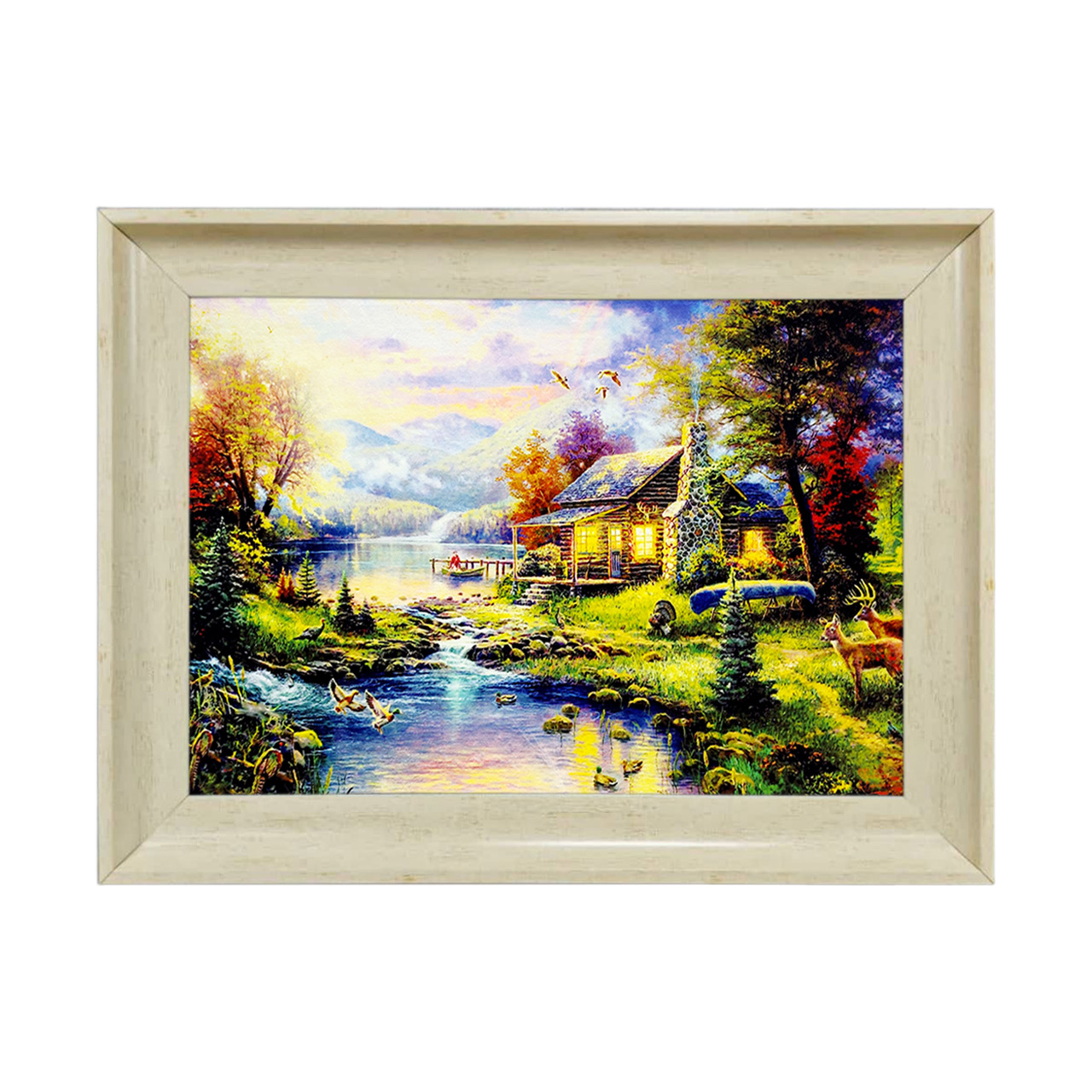 تابلو فرش چاپی طرح منظره کد 10143 سایز 50×35 سانتی متری