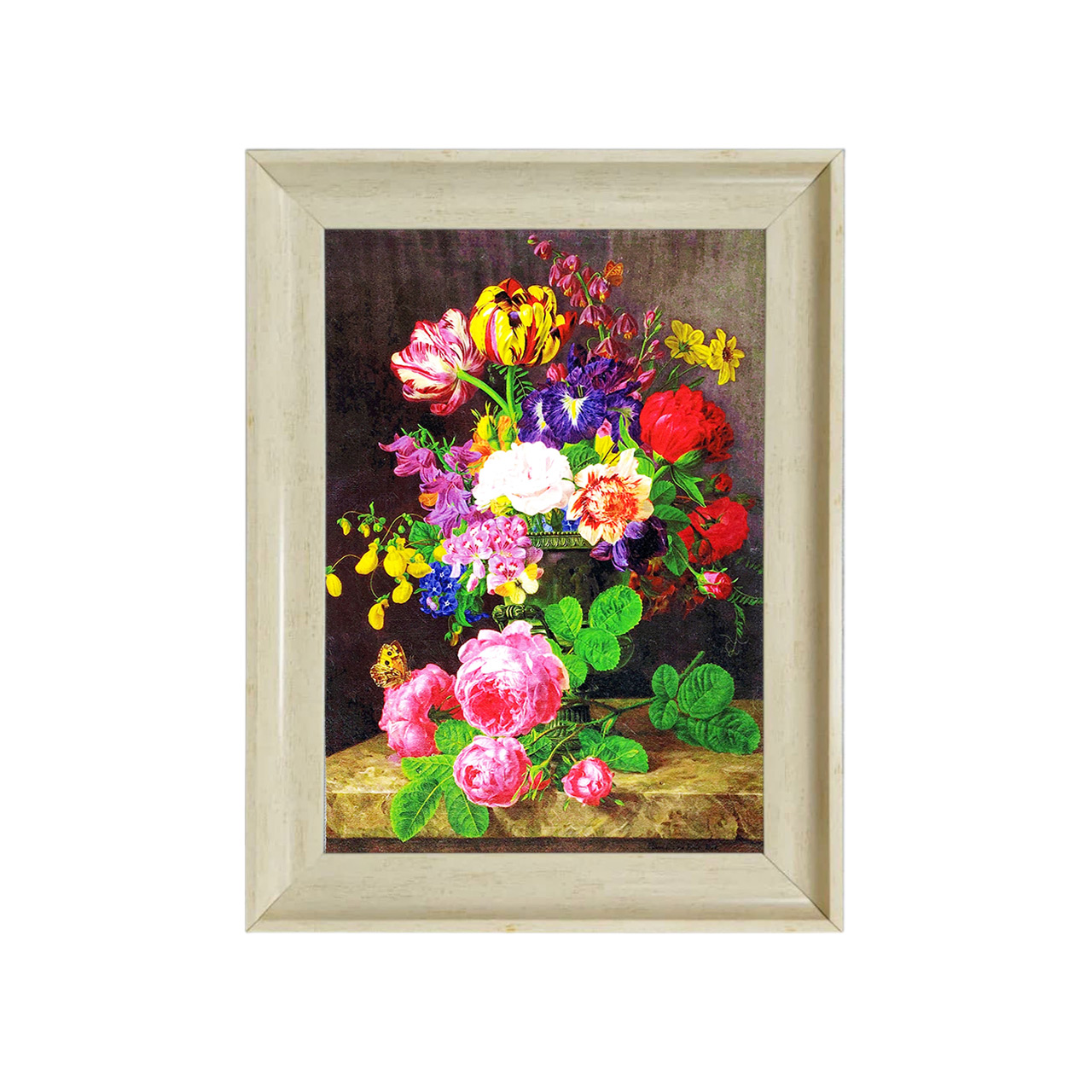 تابلو فرش چاپی طرح گل کد 12323 سایز 50×35 سانتی متری