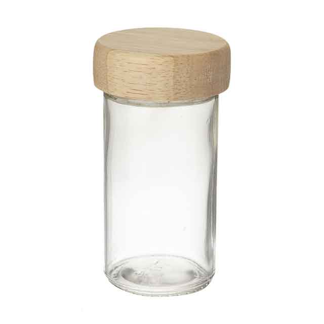 جا ادویه مدل مکارتی چهارگوش درب چوبی سایز بزرگ