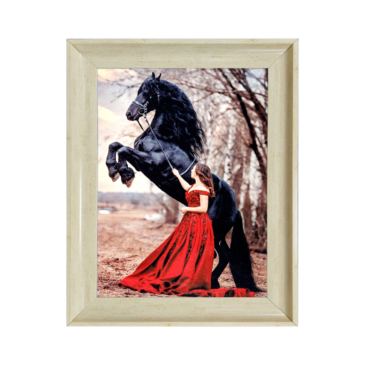 تابلو فرش چاپی طرح اسب کد 13003 سایز 60×40 سانتی متری