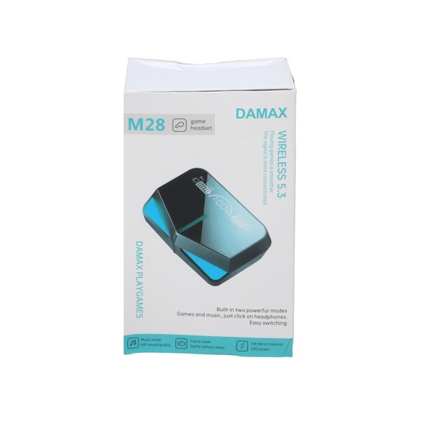 ایرفون بی سیم DAMAX مدل M28 - مشکی (پک ضعیف)