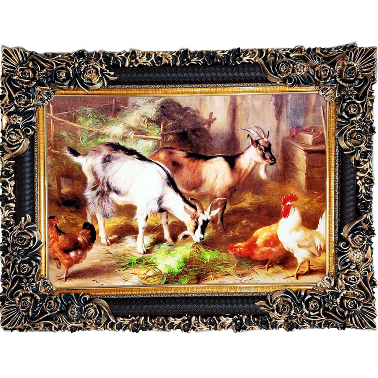 تابلو فرش چاپی طرح مزرعه کد 14065 سایز 100×70 سانتی متری