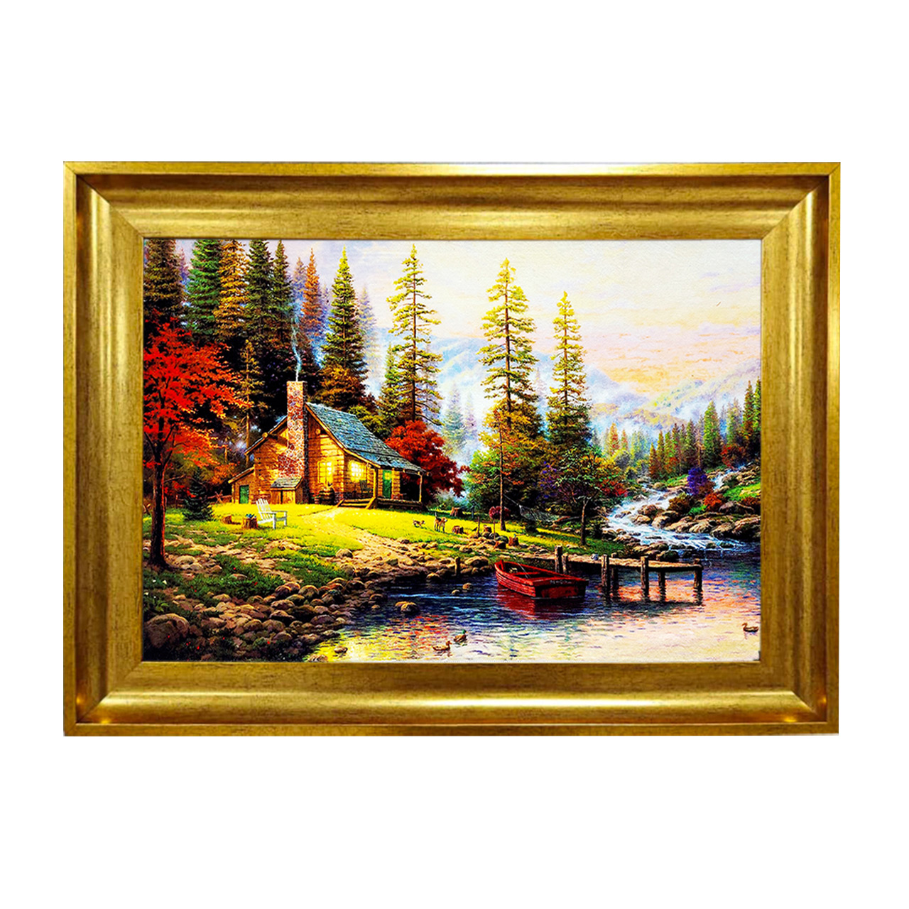 تابلو فرش چاپی طرح منظره کد 10096 سایز 50×50 سانتی متری