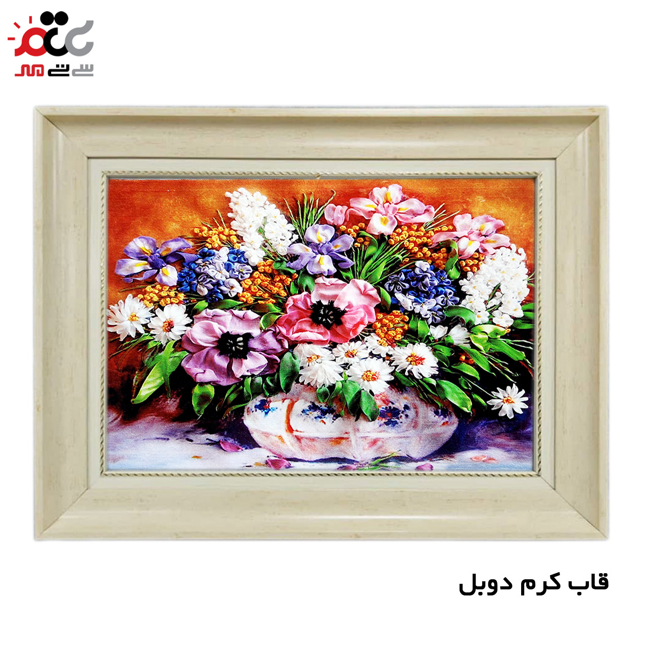 تابلو فرش چاپی طرح گل کد 12008 سایز 100×50 سانتی متری