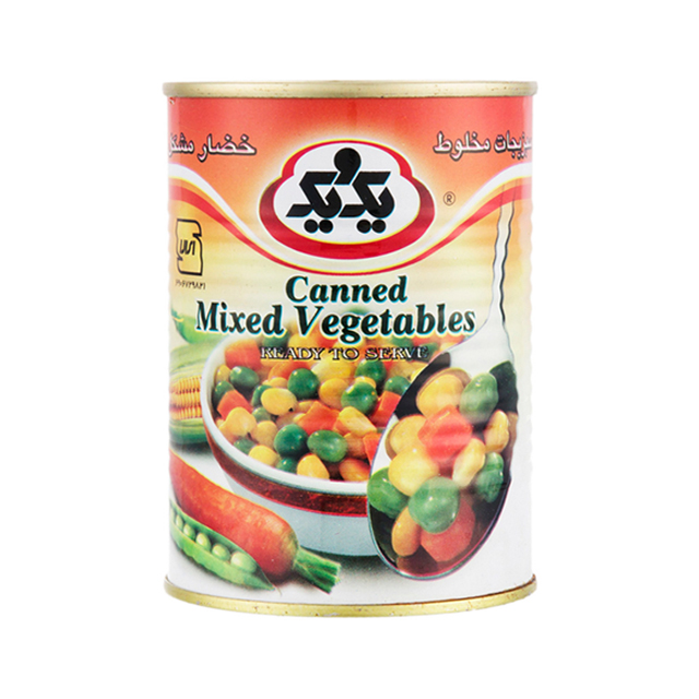 کنسرو سبزیجات مخلوط یک و یک 