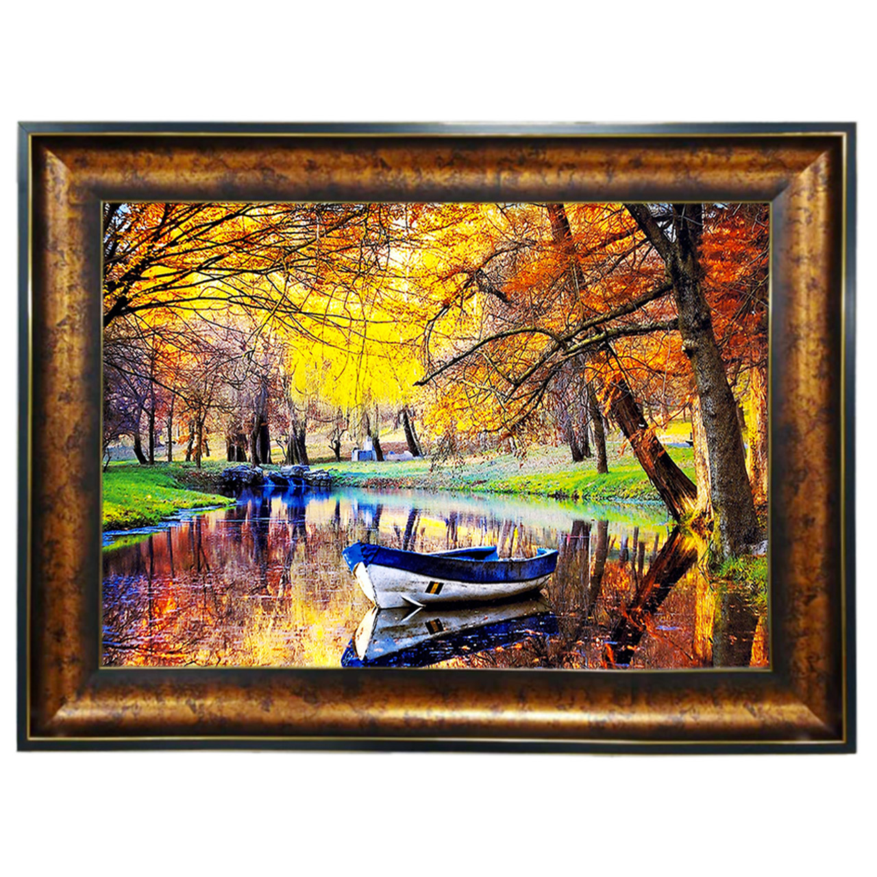 تابلو فرش چاپی طرح منظره کد 10016 سایز 100×50 سانتی متری