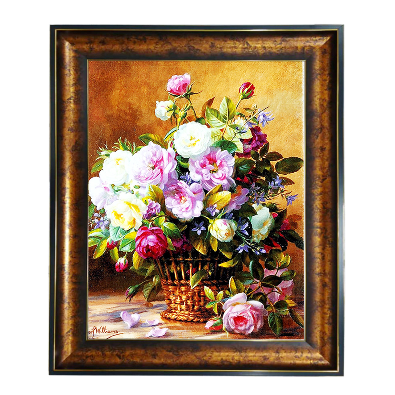 تابلو فرش چاپی طرح گل کد 12326 سایز 100×50 سانتی متری