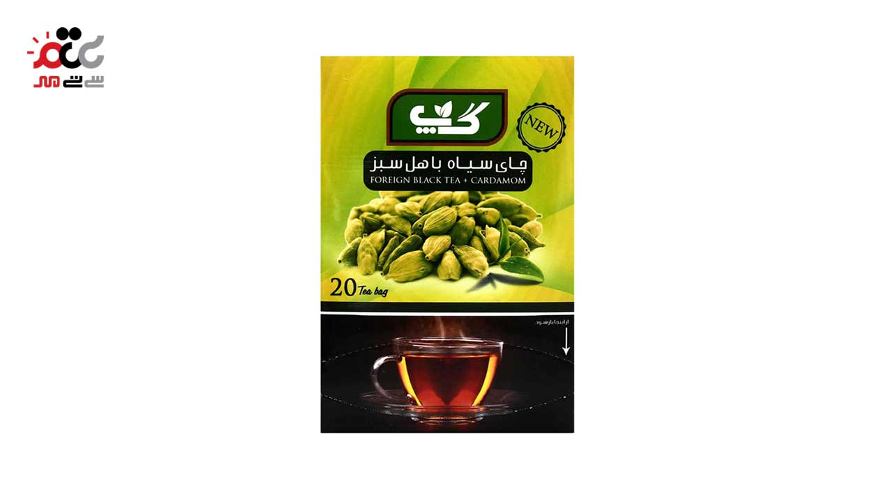 چای سیاه کیسه ای با هل سبز گپ 20 عددی