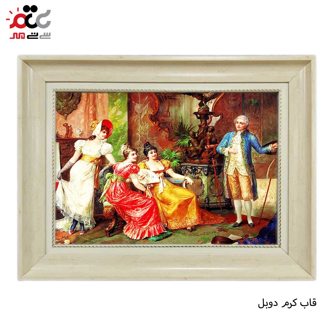 تابلو فرش چاپی طرح دوشیزه کد 11046 سایز 60×40 سانتی متری