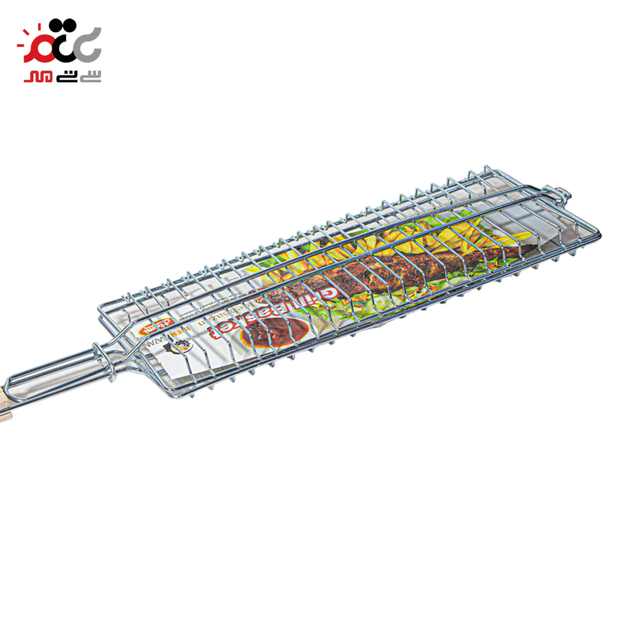 توری کباب ماهی فلزی ایده سازان طرح مستطیل