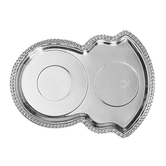 سینی زیر سماور قلم زنی بزرگ کد 79