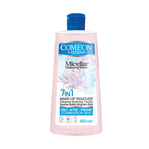 محلول پاک کننده آرایش صورت کامان مدل OILY SKIN حجم 400 میلی لیتری