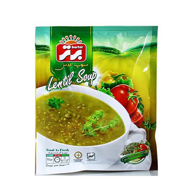 سوپ نیمه آماده عدس برتر 70 گرمی