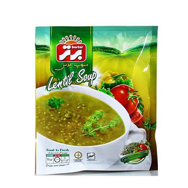 سوپ نیمه آماده عدس برتر 70 گرمی
