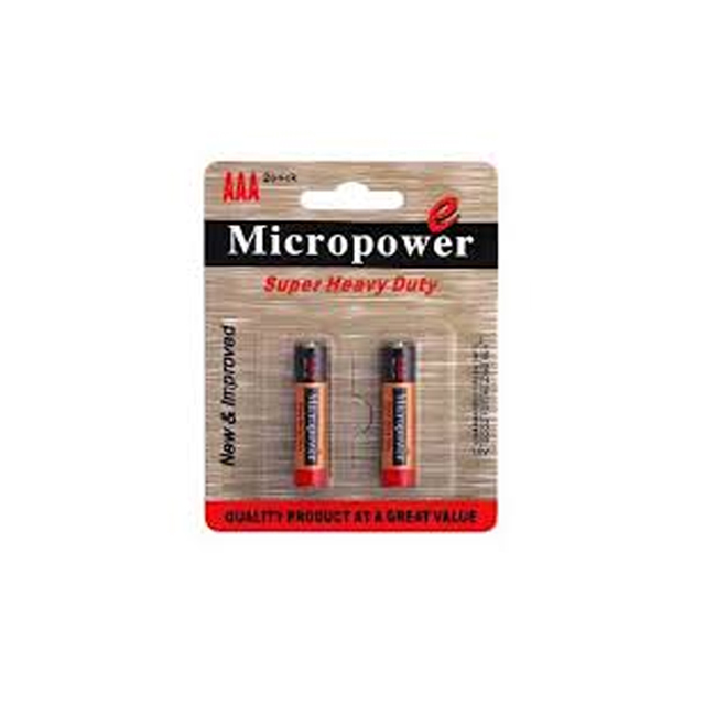 باتری نیم قلمی کربن زینک کارتی میکروپاور 2 عددی