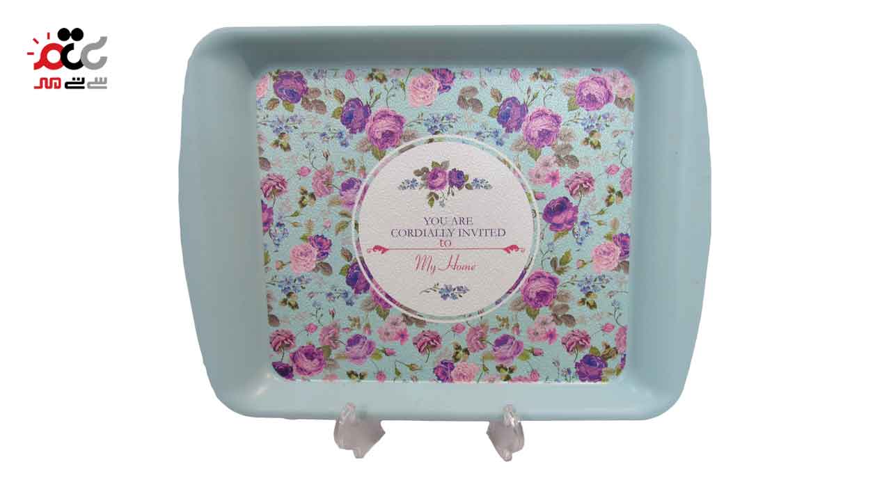 سینی پلاستیک مستطیل مدل نازگل سایز کوچک کد 160