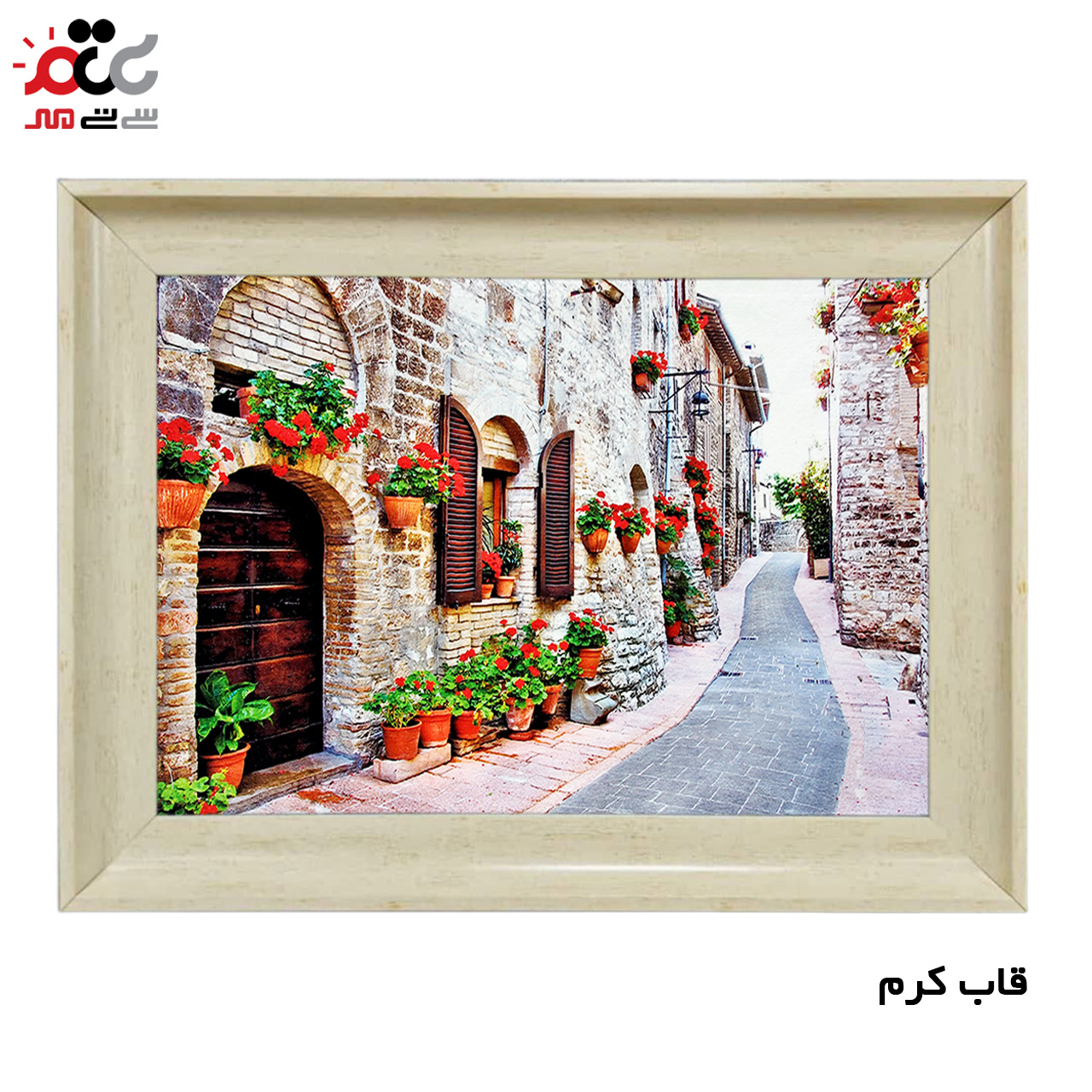 تابلو فرش چاپی طرح کوچه زیبا کد 10260 سایز 60×40 سانتی متری