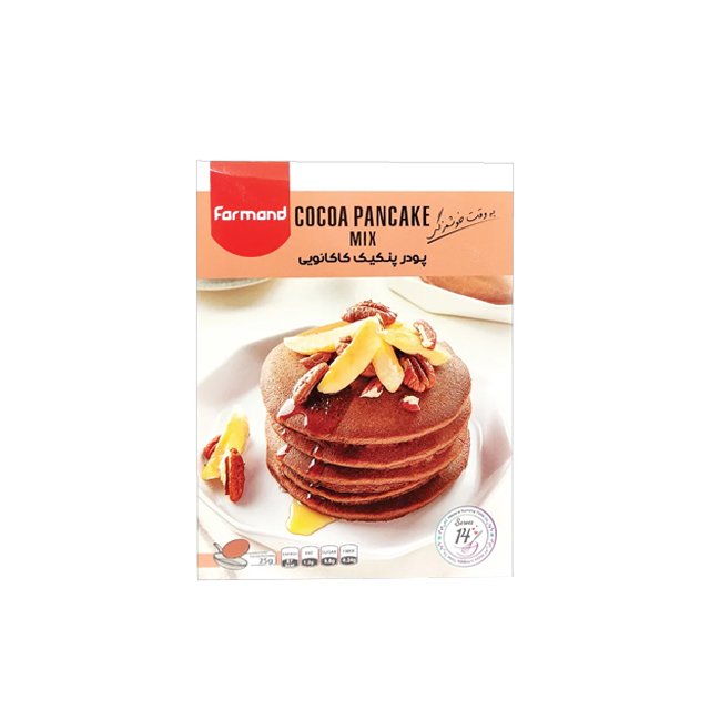 خرید پودر پنکیک کاکائویی فرمند 250 گرمی