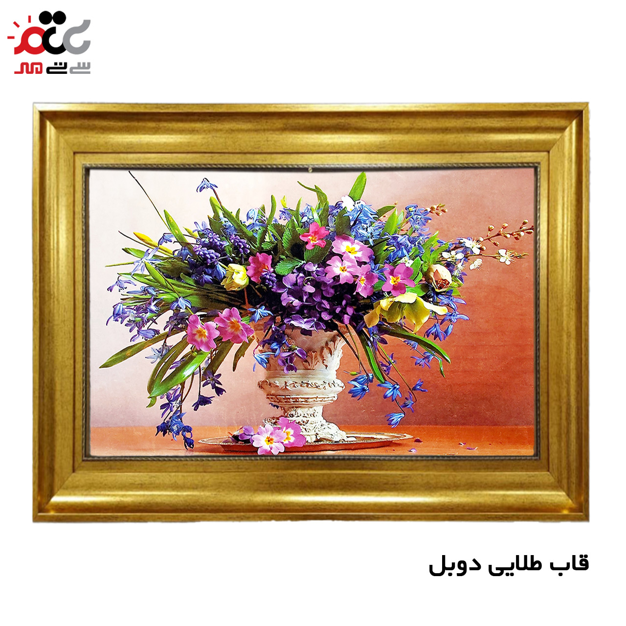 تابلو فرش چاپی طرح گل کد 12017 سایز 50×35 سانتی متری