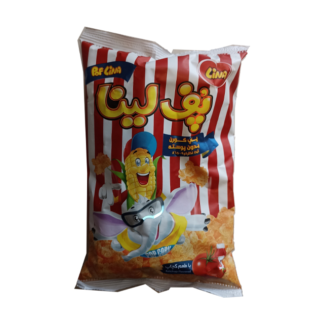 پاپ کورن بدون پوسته کچاپ لینا 30 گرمی