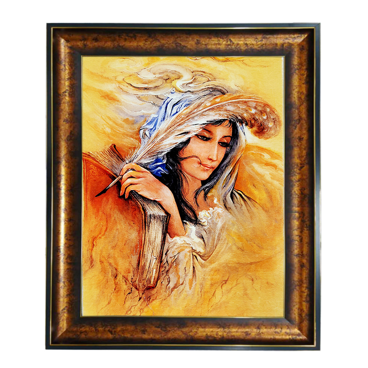 تابلو فرش چاپی طرح مینیاتوری کد 16016 سایز 50×70 سانتی متری