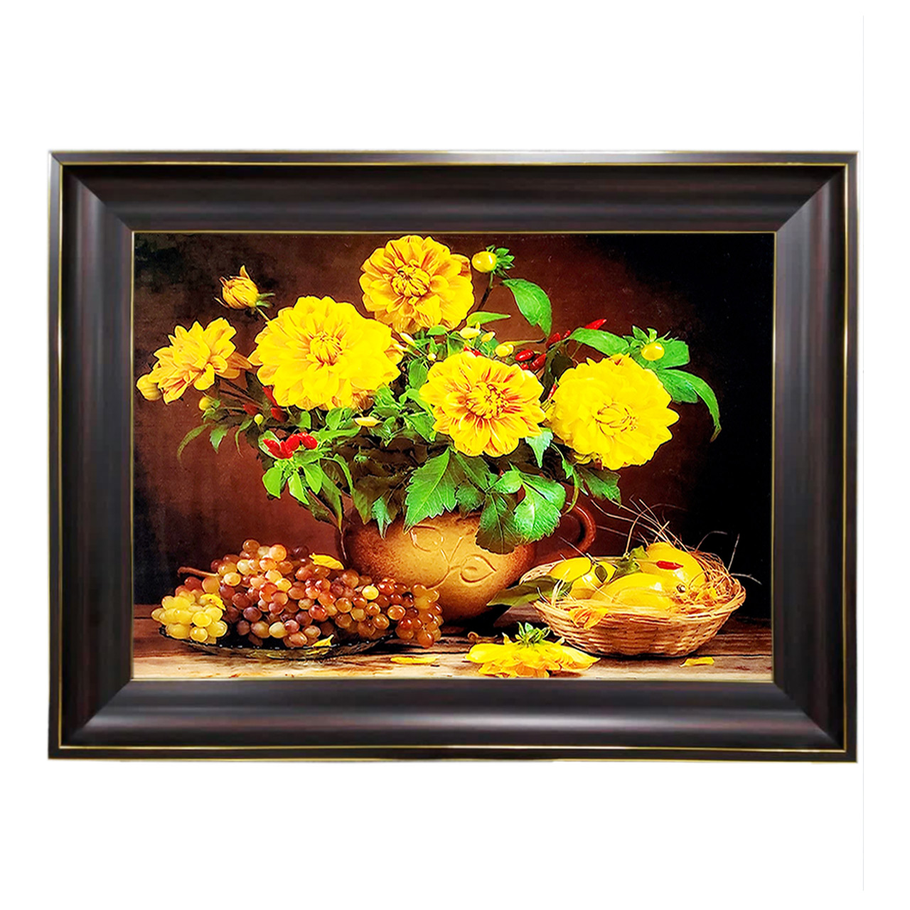 تابلو فرش چاپی طرح گل کد 12026 سایز 60×40 سانتی متری