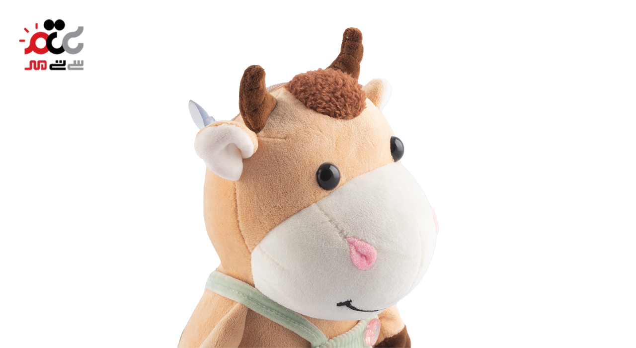 عروسک آویز پولیشی طرح گاو لباس بندی کد 764