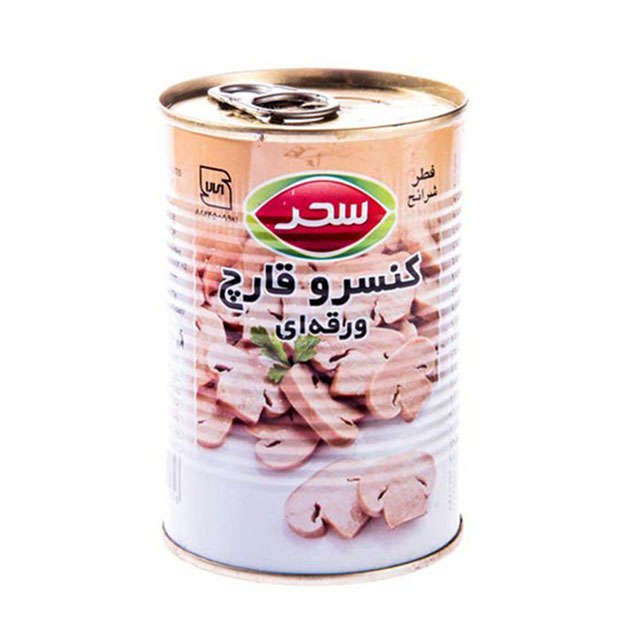 کنسرو قارچ ورقه ای سحر 410 گرمی
