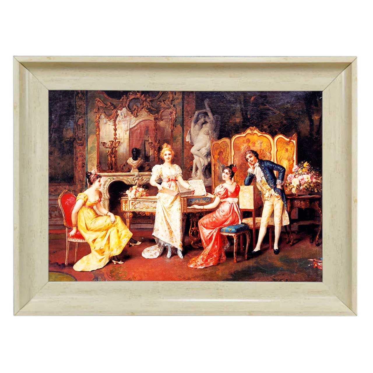 تابلو فرش چاپی طرح مهمانی کد 11050 سایز 70×50 سانتی متری