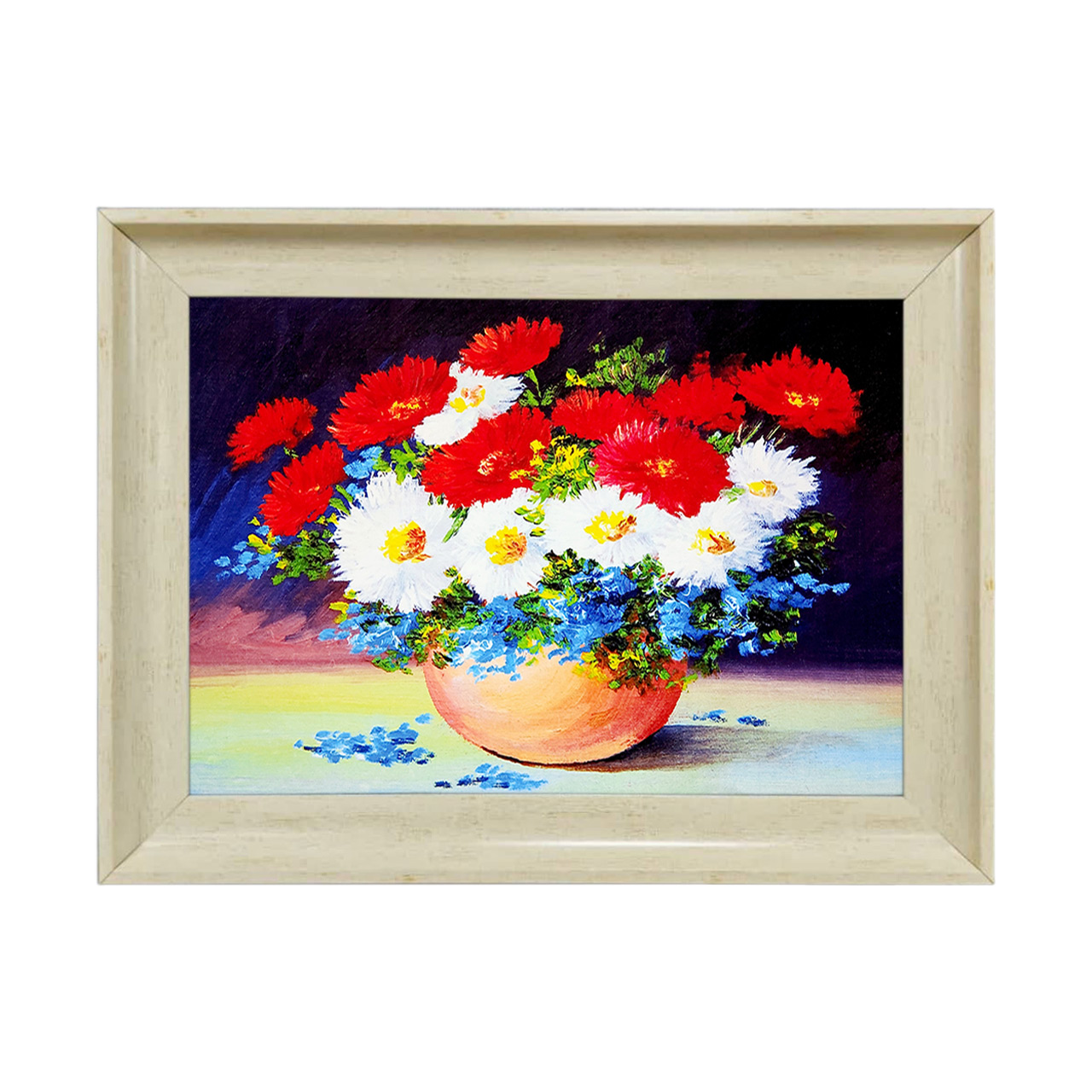 تابلو فرش چاپی طرح گل کد 12014 سایز 50×35 سانتی متری