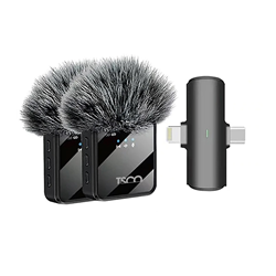میکروفون یقه ای بی سیم Tsco Type-C/Lightning مدل TMIC 5007 - مشکی (دو میکروفون) (گارانتی 12 ماهه TSCO)