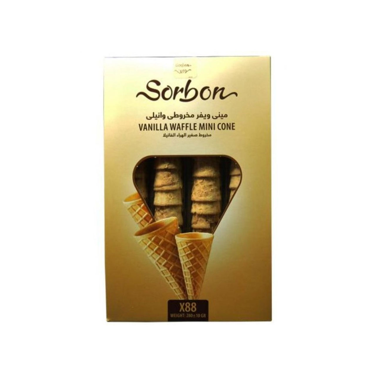 خرید مینی ویفر مخروطی وانیلی سوربن کاله 280 گرمی